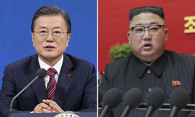 문재인 대통령(왼쪽), 김정은 북한 국무위원장. 연합뉴스