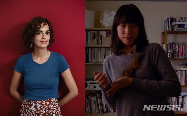 [서울=뉴시스]레일라 슬리마니, 한유주 작가. (사진 = 대산문화재단 제공, Leila Slimani_copyright ⓒPierre Hybre MYOP) 2021.01.19.photo@newsis.com
