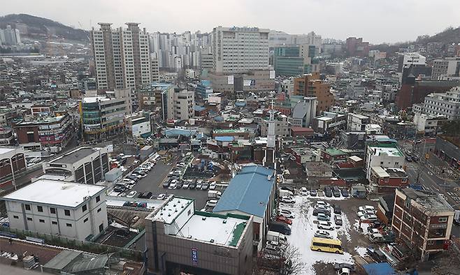 18일 공공재개발 후보지인 서울 흑석2구역 모습. 연합뉴스