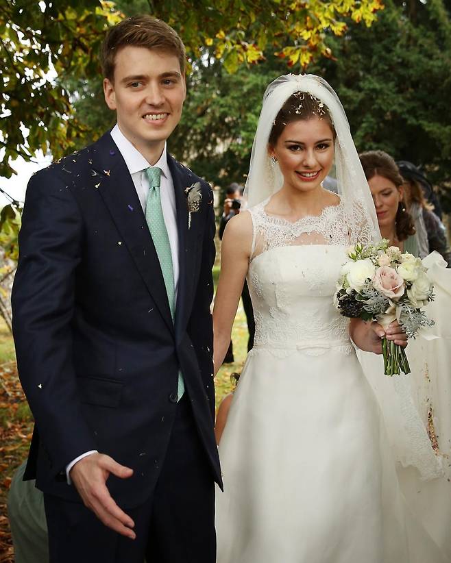 유안 블레어가 2013년 결혼식을 올릴 때 모습./더타임스