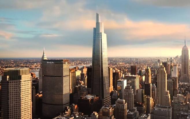 지난해 완공된 최고층 건물 2위인 뉴욕의 ‘원 밴더빌트’(427미터). 원밴더빌트 웹사이트