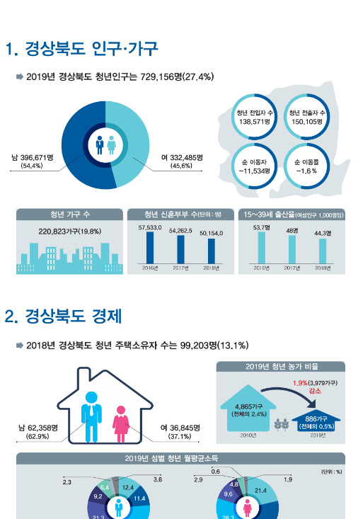 2019 경상북도 청년통계. 경북도 제공