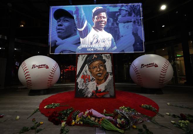 애틀랜타의 행크 애런 추모 열기. AFP연합뉴스