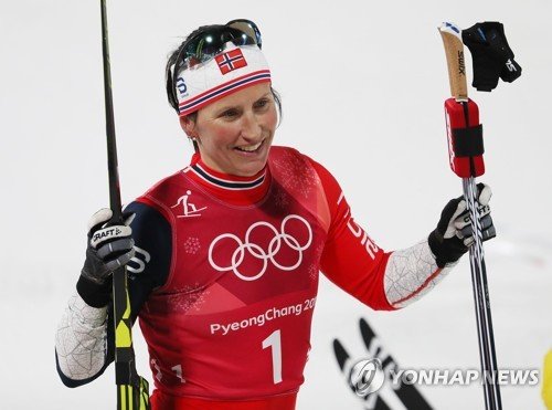 노르웨이의 크로스컨트리 스키선수 마리트비에르겐은 평창에서 획득한 5개의 메달을 포함해, 동계올림픽에서 총 15개의 메달을 수확했다. 비에르겐은 동계올림픽 역사상 남녀 통틀어 가장 많은 메달을 획득한 선수다. 연합뉴스 제공