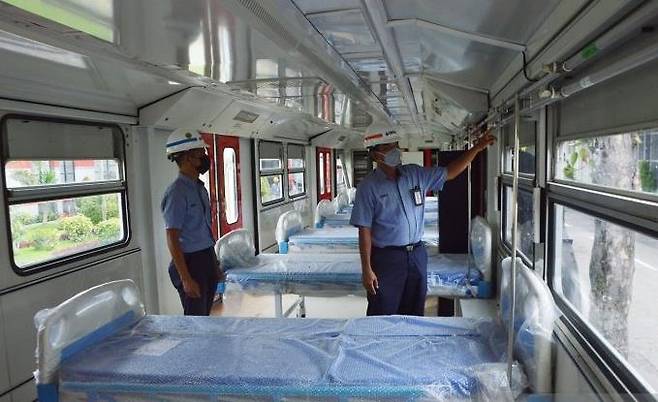 인도네시아 소도시, 코로나병상 부족에 열차를 응급병원으로 [안타라통신·재판매 및 DB 금지]