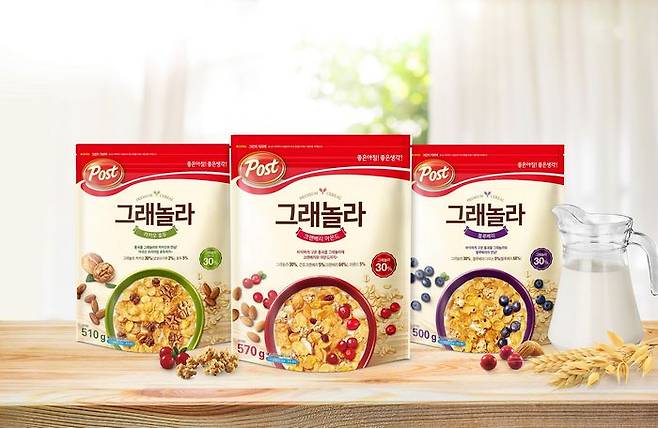 간편대용식(CMR) 시장의 성장과 장기화된 ‘집콕’ 생활의 여파로 건강 시리얼 ‘그래놀라’ 시장이 커지고 있다. (동서식품 제공)