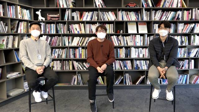 왼쪽부터 이현기 연구원, 손종수 연구소장, 조준구 연구원