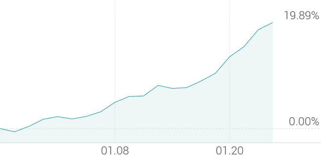 1개월 등락률 +19.89%