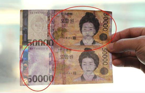 위조지폐 5만원권. 뉴스1