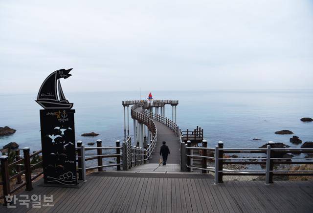 수평선을 향해 헤엄치는 듯한 형상이 무한한 항해의 꿈을 자극한다.