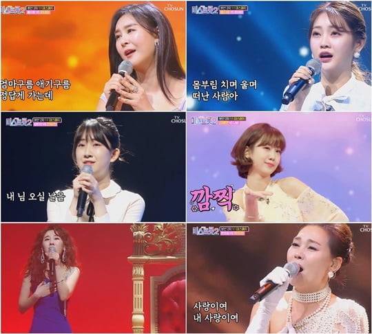 ‘미스트롯2’ 윤태화-홍지윤-전유진-강혜연-주미-박주희 (사진= TV CHOSUN)