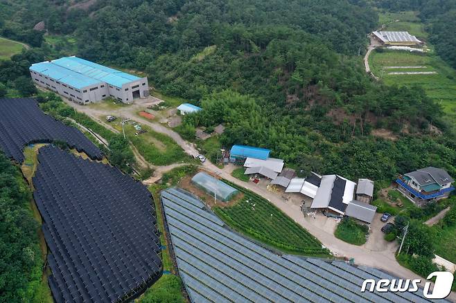 충북 영동군 황간면 우천리 폐차장 터.(영동군 제공)© 뉴스1