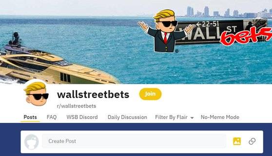 해외 온라인 커뮤니티 레딧의 투자 소모임 월스트리트베츠. [레딧 월스트리트베츠]