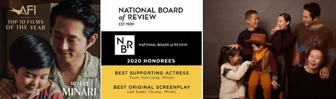 미국 영화 연구소(AFI), 전미 비평가위원회(NBR) 제공