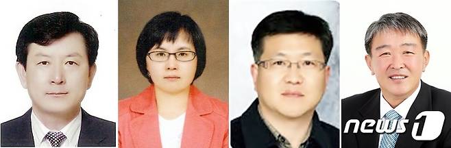 양희근 기획홍보담당관(왼쪽부터), 신미선 주민복지과장, 김진성 안전건설과장, 신송규 군의원.© 뉴스1