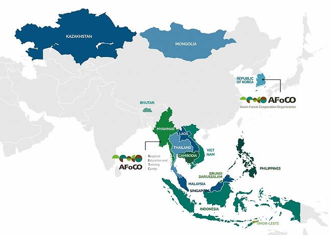 Map of AFoCO Parties and Observers (AFoCO)