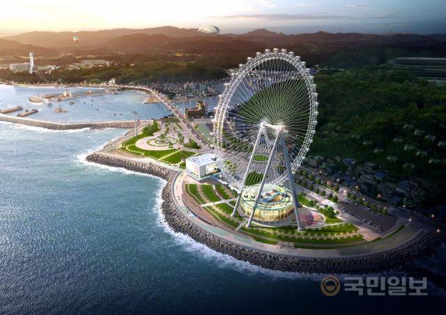 경북 영덕군 강구항 일대에 설치되는 대관람차 영덕아이 조감도. 영덕군 제공