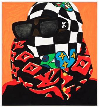 트래비스 피쉬, Virgil/Urs, 2021, Acrylic on canvas, 132.1 x 121.9cm [가나아트 제공. 재판매 및 DB 금지]