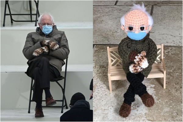 2만300달러(약 2267만원)에 낙찰된 샌더스 털실 인형. tobeytimecrochet 인스타그램 캡처