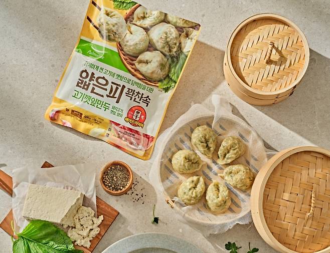 얇은피꽉찬속 고기깻잎만두 [풀무원식품 제공. 재판매 및 DB 금지]