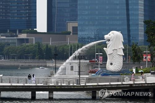 싱가포르 상징 멀라이언 동상. 2020.10.14 [AFP=연합뉴스]