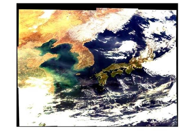 천리안 2B호 해양탑재체로 관측한 해수면 영상 [한국항공우주연구원 제공. 재판매 및 DB 금지]