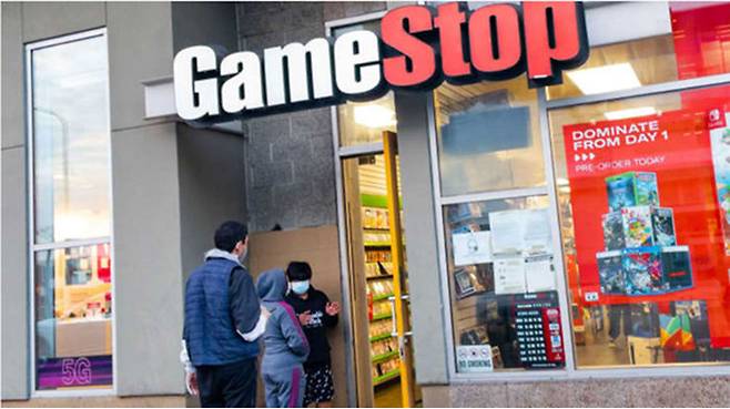미국 캘리포니아 할리우드의 '게임스톱' 매장