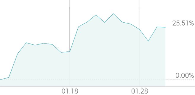 1개월 등락률 +25.51%