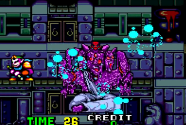 (24대를 맞고 기괴하게 쓰러져버린 3스테이지 보스)