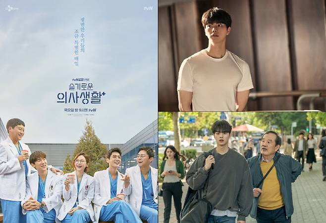 ‘슬기로운 의사생활’ 포스터(왼쪽), ‘나빌레라’ 스틸(사진=tvN)