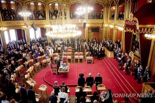 전 세계에서 민주주의가 가장 발전된 국가로 평가받은 노르웨이의 의회 내부 모습 [EPA=연합뉴스 자료사진]
