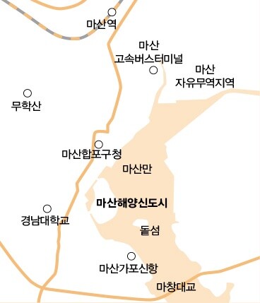 마산해양신도시 위치도.