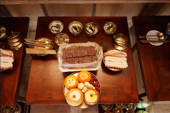 경북 안동 광산 김씨 유일재 종가의 설 차례상 - 한국국학진흥원 제공