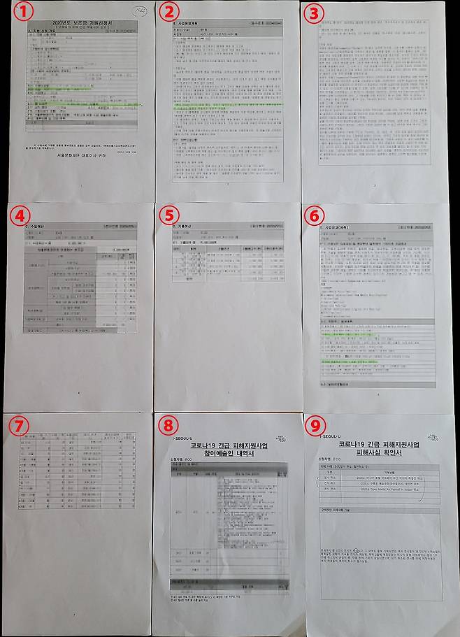 문준용 씨가 제출한 지원신청서·피해사실확인서·참여예술인 내역서 [곽상도 의원실 제공. 재판매 및 DB 금지]