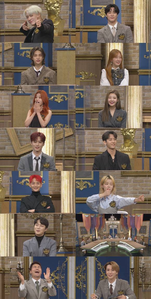 제노 문빈 현진 보미 예지 리아 주연 민혁 민호 승희 윤두준 전현무 이특(왼쪽 위부터 차례대로)이 '2021 설특집 아육대'에 출연했다. '아육대'의 추억을 돌아보며 다양한 비하인드를 공개했다. /MBC 제공