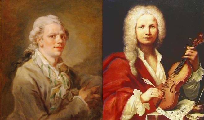 장 오노레 프라고나르와 안토니오 비발디© 뉴스1