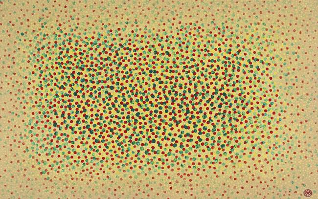 김병종-송화분분, 162×259㎝, 혼합재료에 먹과 채색, 2020.