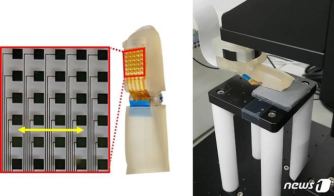 사람 손가락 모방 촉각센서 및 아바타 시스템(제공:DGIST 장재은 교수) © 뉴스1