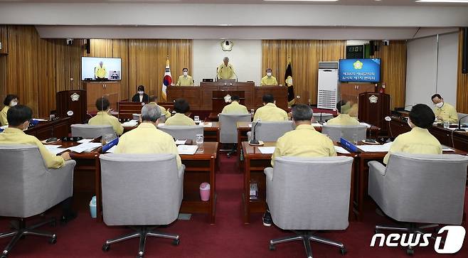 해남군의회 본회의장 모습 © News1