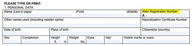 ▲국토안보부 산하 이민관세집행국(ICE)가 제공하는 문서작성 틀.