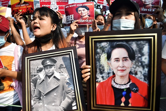 미얀마 시위. AFP연합뉴스