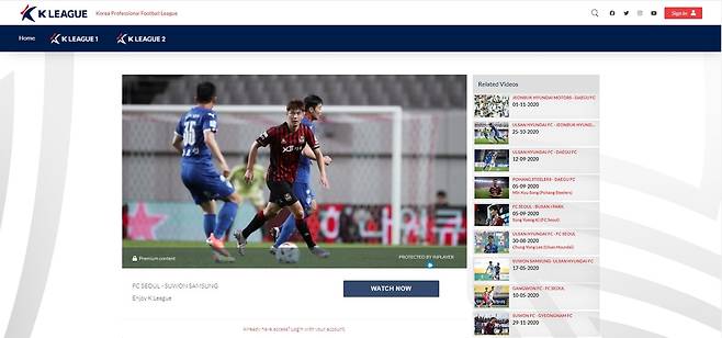 K리그 콘텐츠 전용 플랫폼 'K리그TV' [한국프로축구연맹 제공. 재판매 및 DB 금지]
