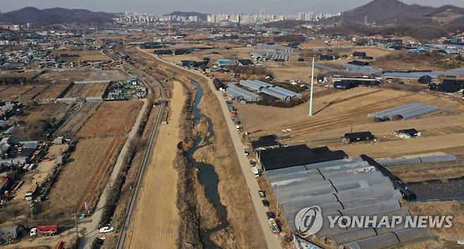 경기도 시흥시 과림동 및 광명시 노온사동 일대 모습. [연합뉴스 자료사진]