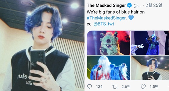 방탄소년단 정국(BTS JUNGKOOK)과 '더 마스크드 싱어'(The Masked Singer) 공식 트위터