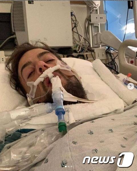 지난 24일 괴한에게 총을 맞고 의식을 잃었던 레이디 가가 반려견 산책인 라이언 피셔가 의식을 찾고 회복중이다(인스타그램 갈무리)© 뉴스1