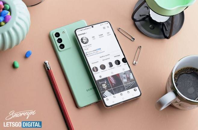 갤럭시S21 FE 예상이미지 [출처:렛츠고디지털(nl.letsgodigital.org/smartphones/samsung-galaxy-s21-fe/)]