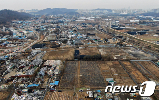 LH 직원들이 사들인 경기도 시흥시 과림동 소재 농지 일대의 모습. 2021.3.4/사진 = 뉴스1