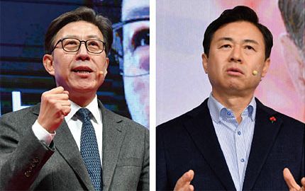 국민의힘 박형준 후보(왼쪽) 더불어민주당 김영춘 후보