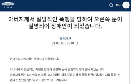 사진 = 청와대 국민청원 게시판 캡처