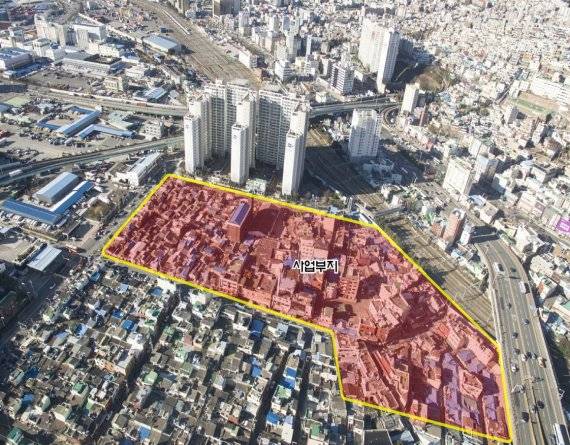 ▲ 부산 좌천범일통합2지구 도시환경정비구역의 모습.